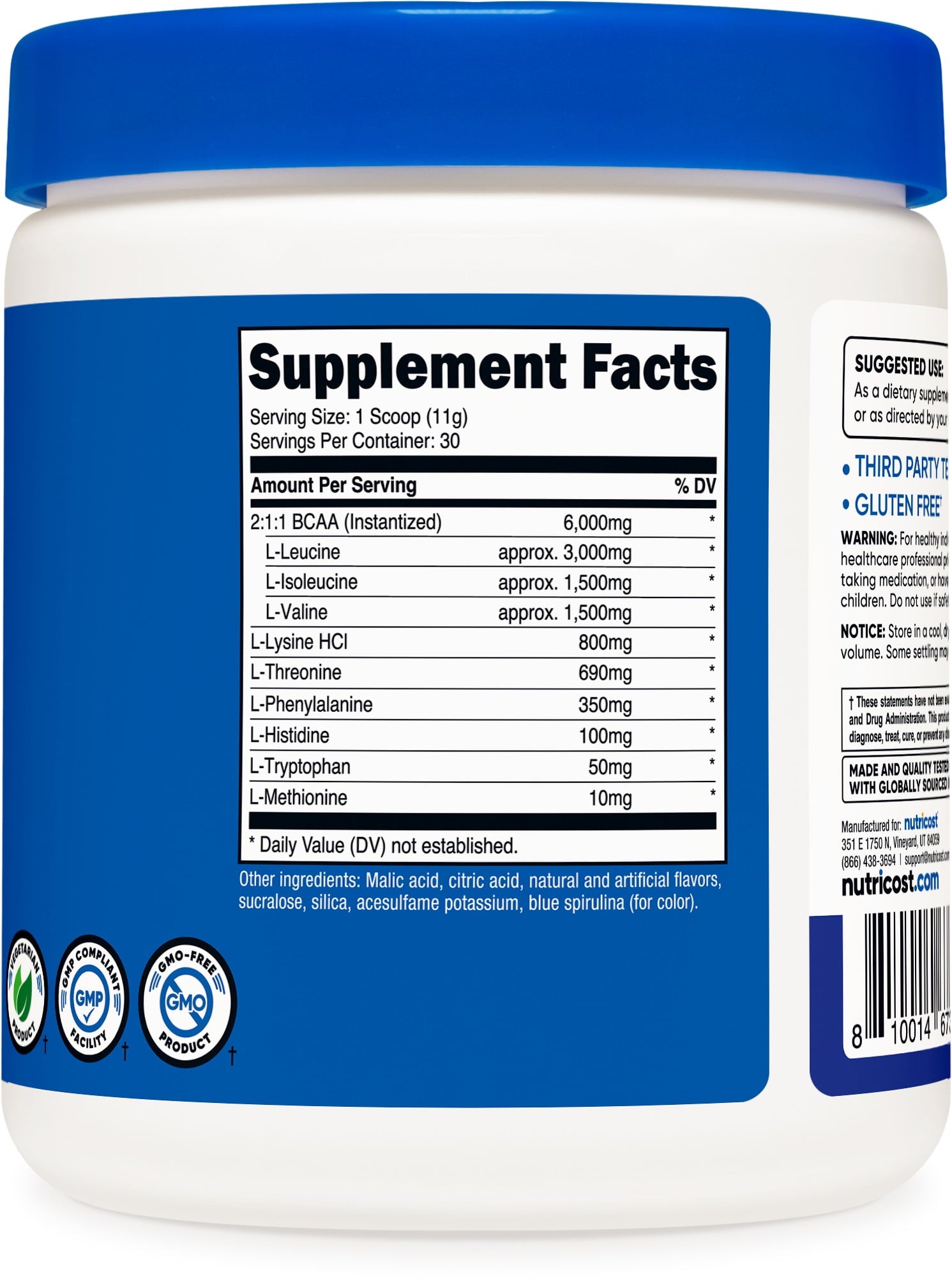 EAA Powder 30 Servings (Blue Raspberry)- Amino Acids Supplement