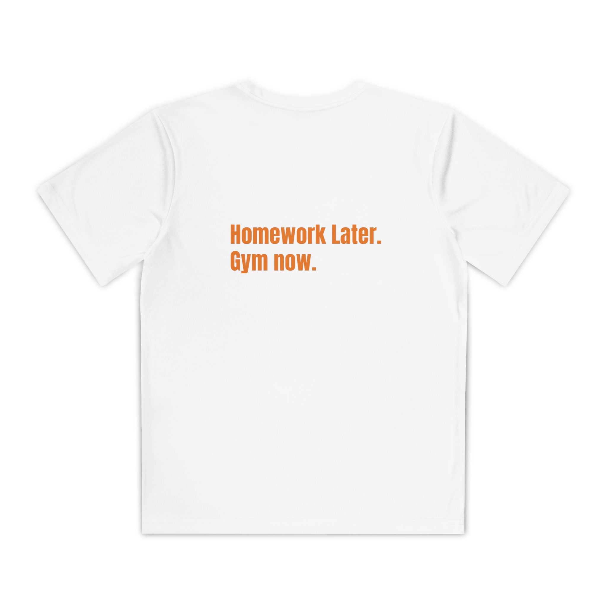 Youth Competitor Tee — "Homework Later. Gym now." Athletic Youth T‑Shirt