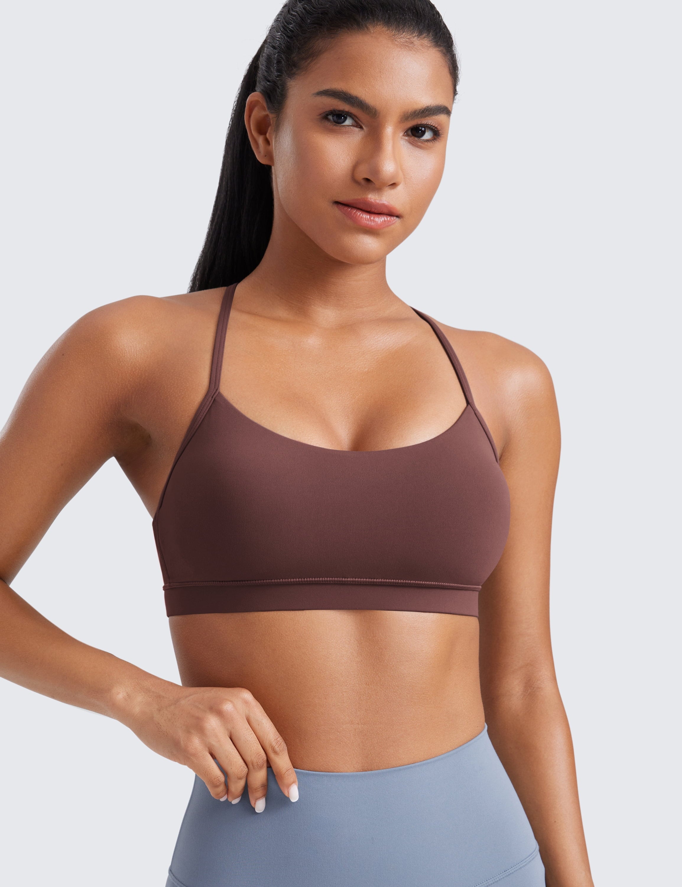 Butterluxe Womens Workout Bras Wireless Racerback Padded Sports Bra Yoga