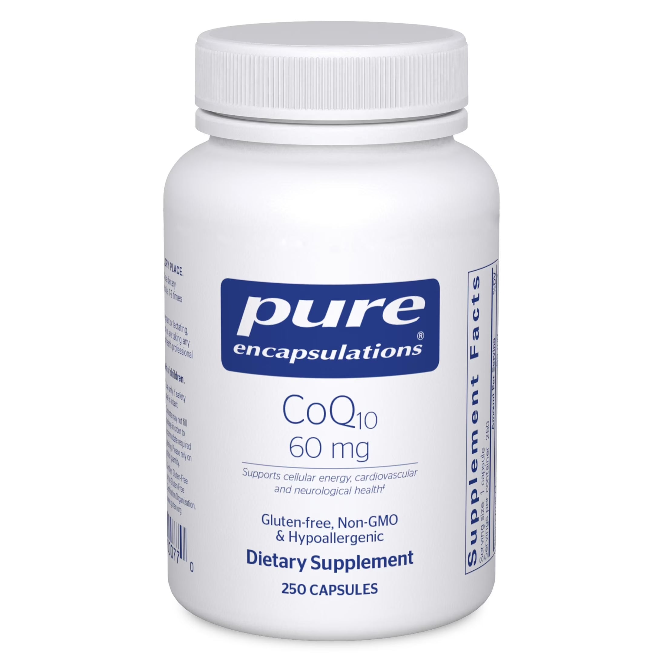 Coq10 60 Mg | Coenzyme Q10 Supplement for Energy, Antioxidants, Brain and Cellular Health, Cognition, and Cardiovascular Support* | 250 Capsules
