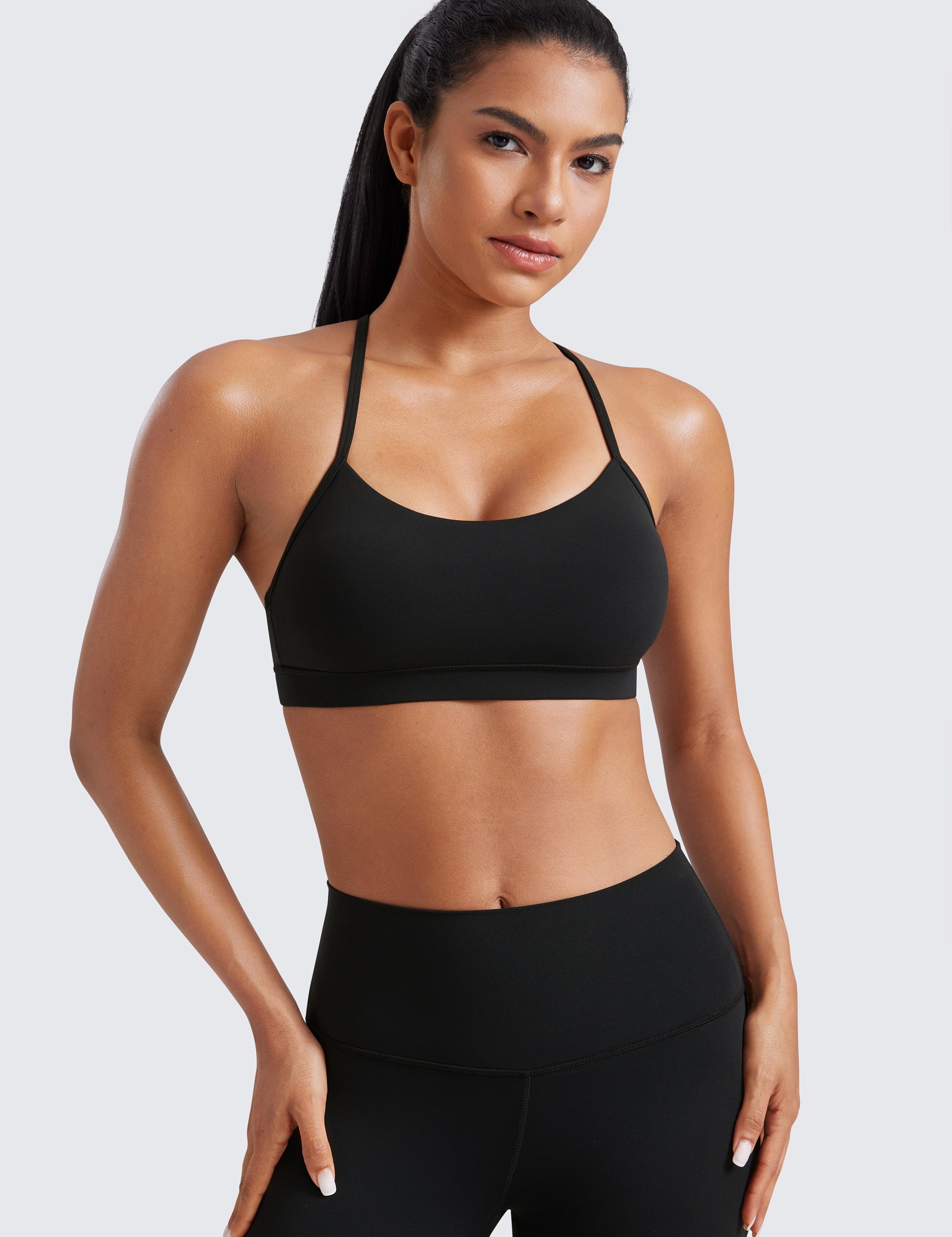 Butterluxe Womens Workout Bras Wireless Racerback Padded Yoga Sports Bra